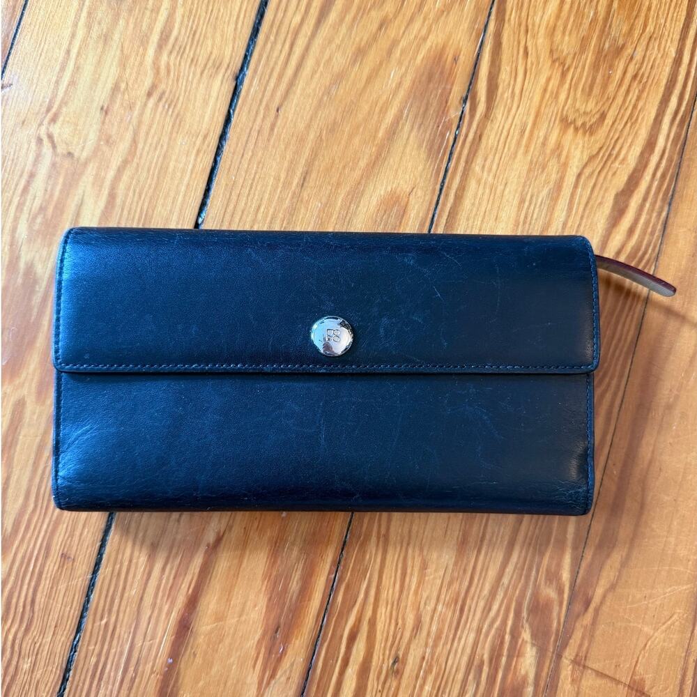Kate Spade black leather continental wallet